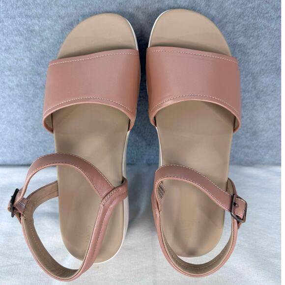 ABEO Woman’s sz 11 Devyn Platform Sandal Rose Gold Leather Strappy Sandal Ortho - Picture 2 of 10